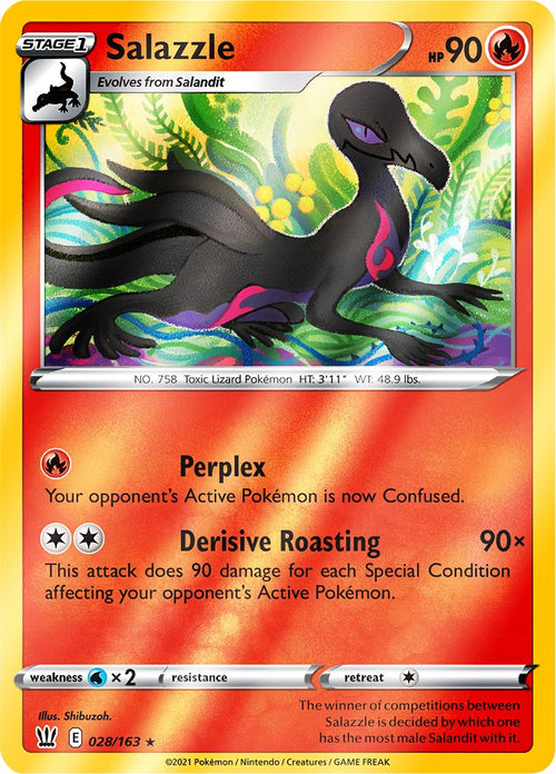 Reverse Holo (028/163) Salazzle - Battle Styles