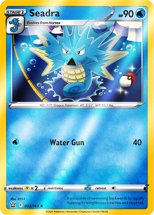 Reverse Holo (032/163) Seadra - Battle Styles