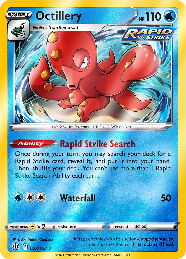 Reverse Holo (037/163) Octillery - Battle Styles