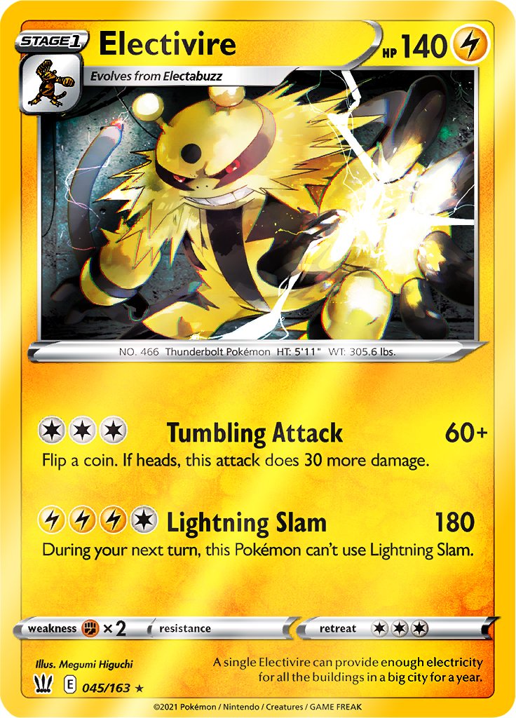 Reverse Holo (045/163) Electivire - Battle Styles