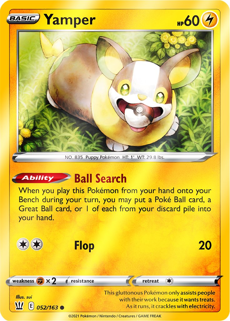 Reverse Holo (052/163) Yamper - Battle Styles