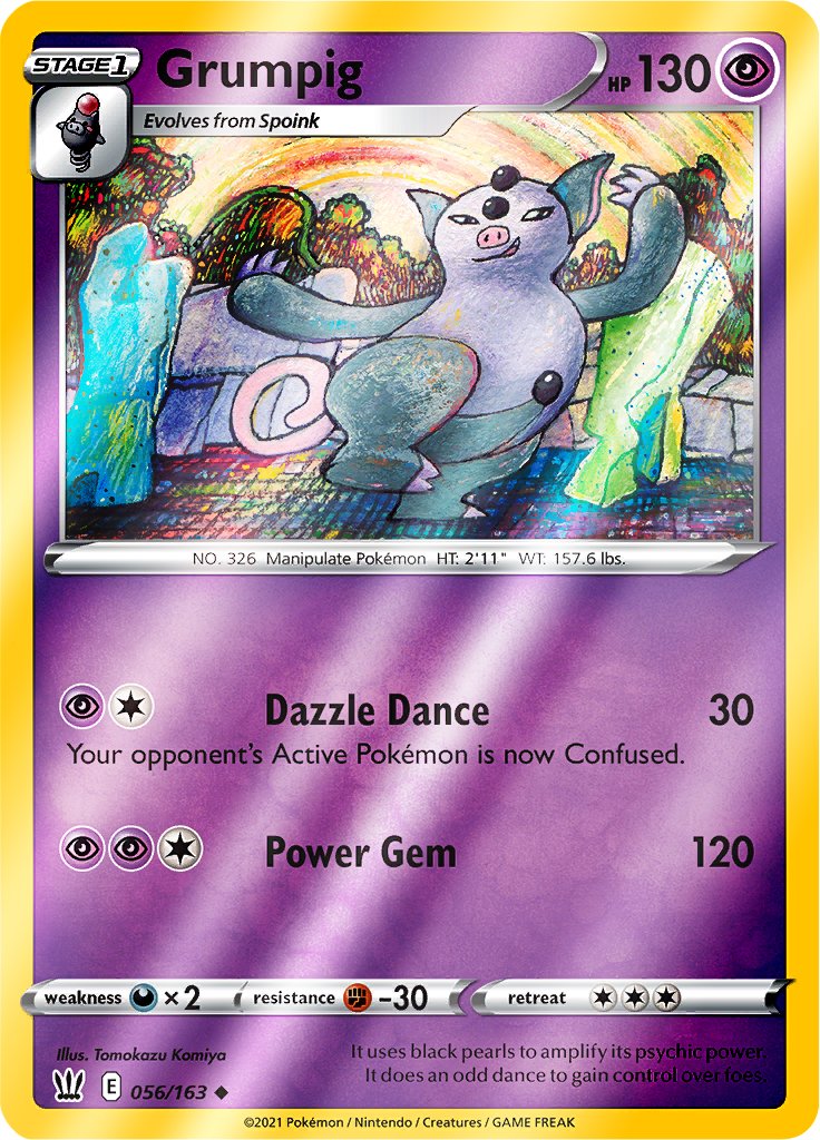 Reverse Holo (056/163) Grumpig - Battle Styles