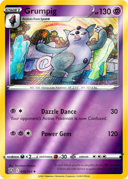 Reverse Holo (056/163) Grumpig - Battle Styles