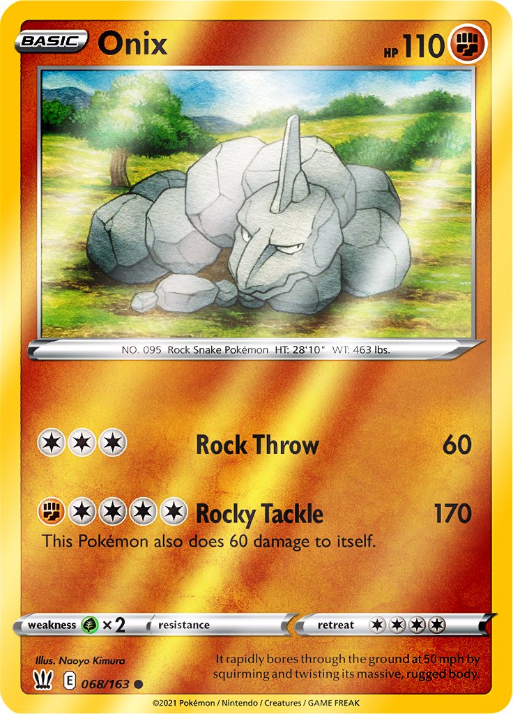 Reverse Holo (068/163) Onix - Battle Styles