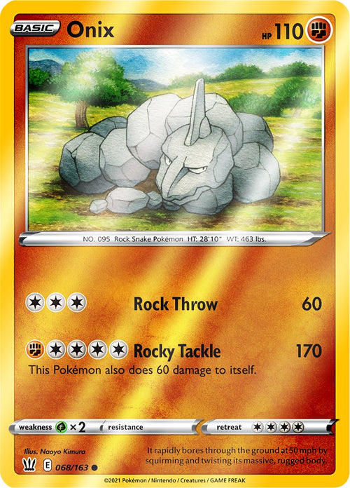 Reverse Holo (068/163) Onix - Battle Styles