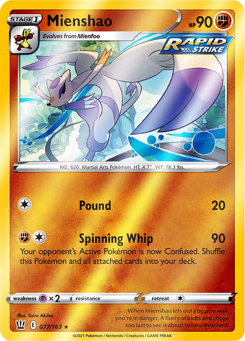 Reverse Holo (077/163) Mienshao - Battle Styles