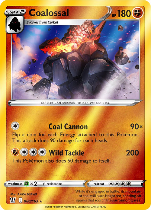 Reverse Holo (080/163) Coalossal - Battle Styles