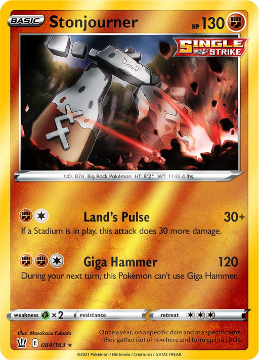 Reverse Holo (084/163) Stonjourner - Battle Styles