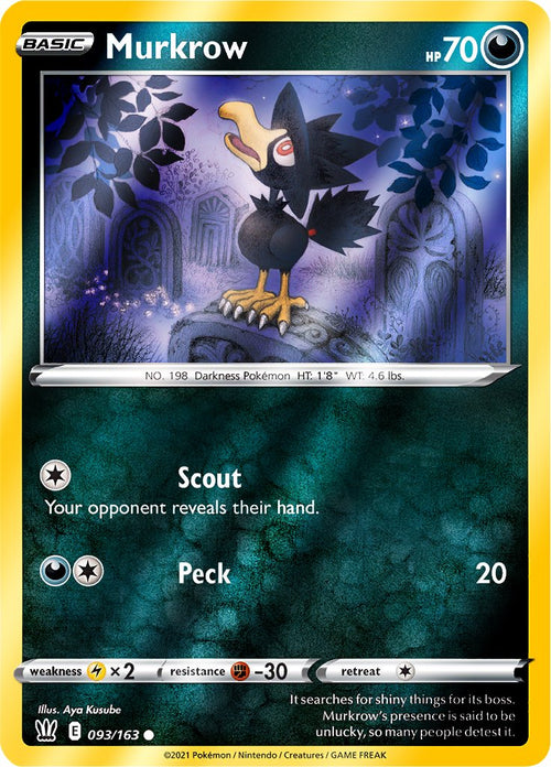 Reverse Holo (093/163) Murkrow - Battle Styles