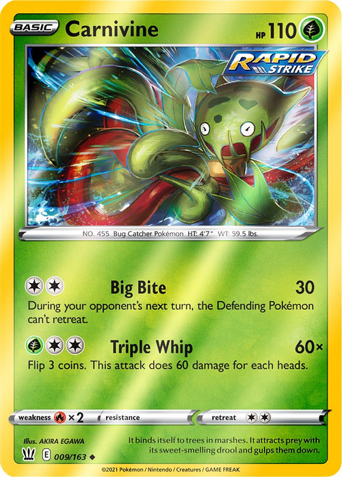 Reverse Holo (009/163) Carnivine - Battle Styles