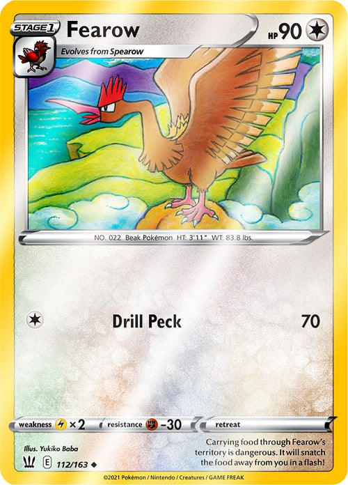 Reverse Holo (112/163) Fearow - Battle Styles