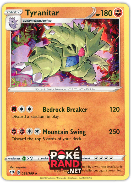 Tyranitar (088/189) - Darkness Ablaze - PokeRand