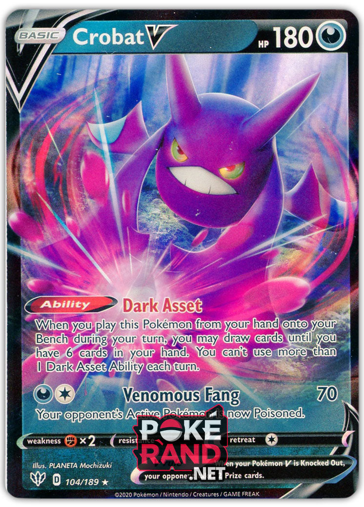 Crobat V (104/189) - Darkness Ablaze - PokeRand