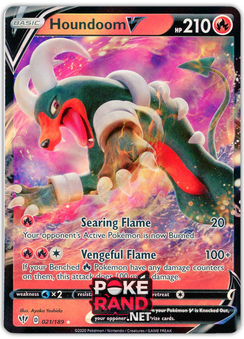 Houndoom V (021/189) - Darkness Ablaze - PokeRand