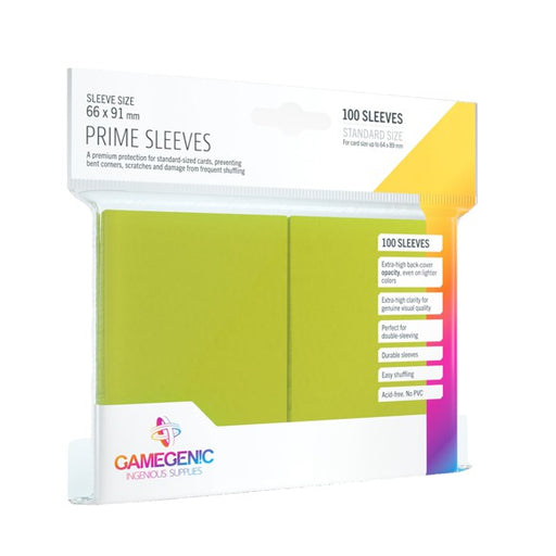 Gamegenic Prime Sleeves - Lime (100 Sleeves) - PokeRand