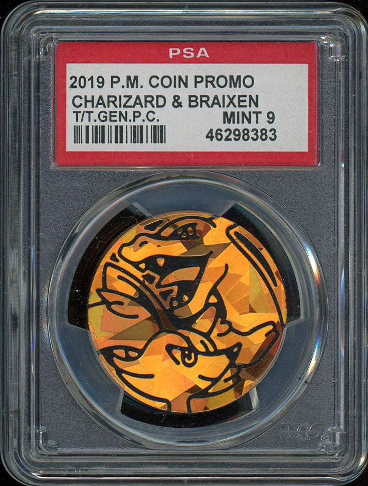 Charizard & Braixen Coin (PSA 9) - Promo - PokeRand