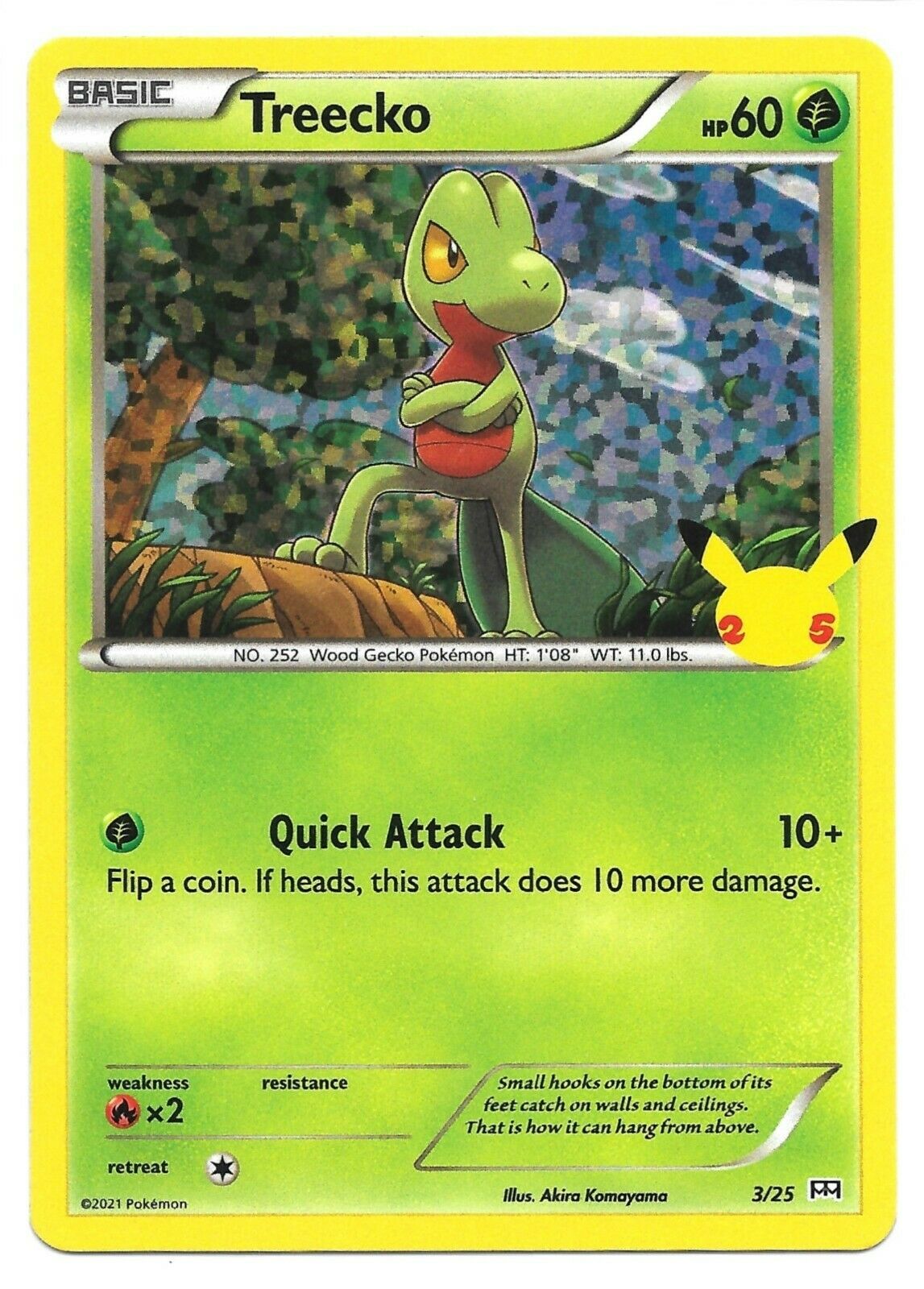 Treecko - Holo - Mcdonalds Collection 2021 - 3/25 - PokeRand