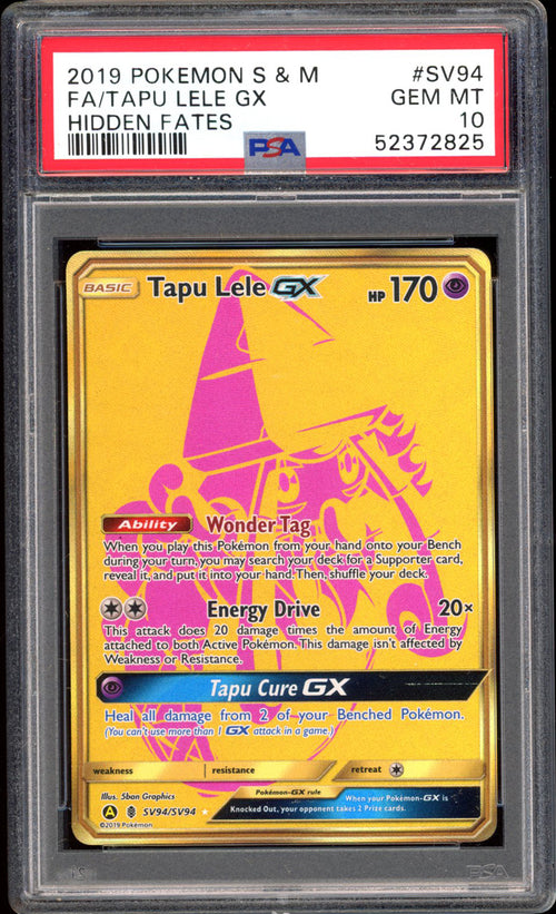 Tapu Lele GX - Full Art (PSA 10) - Hidden Fates SV94/SV94 - PokeRand