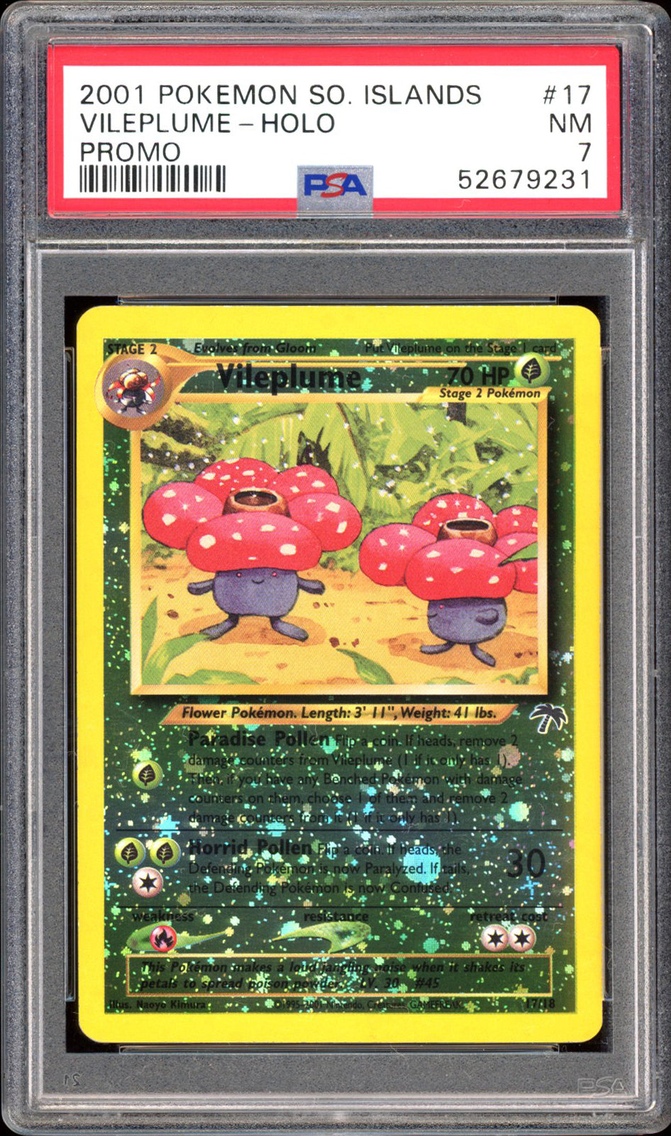 Vileplume - PSA 7 - Southern Islands - #17 - Holo - PokeRand