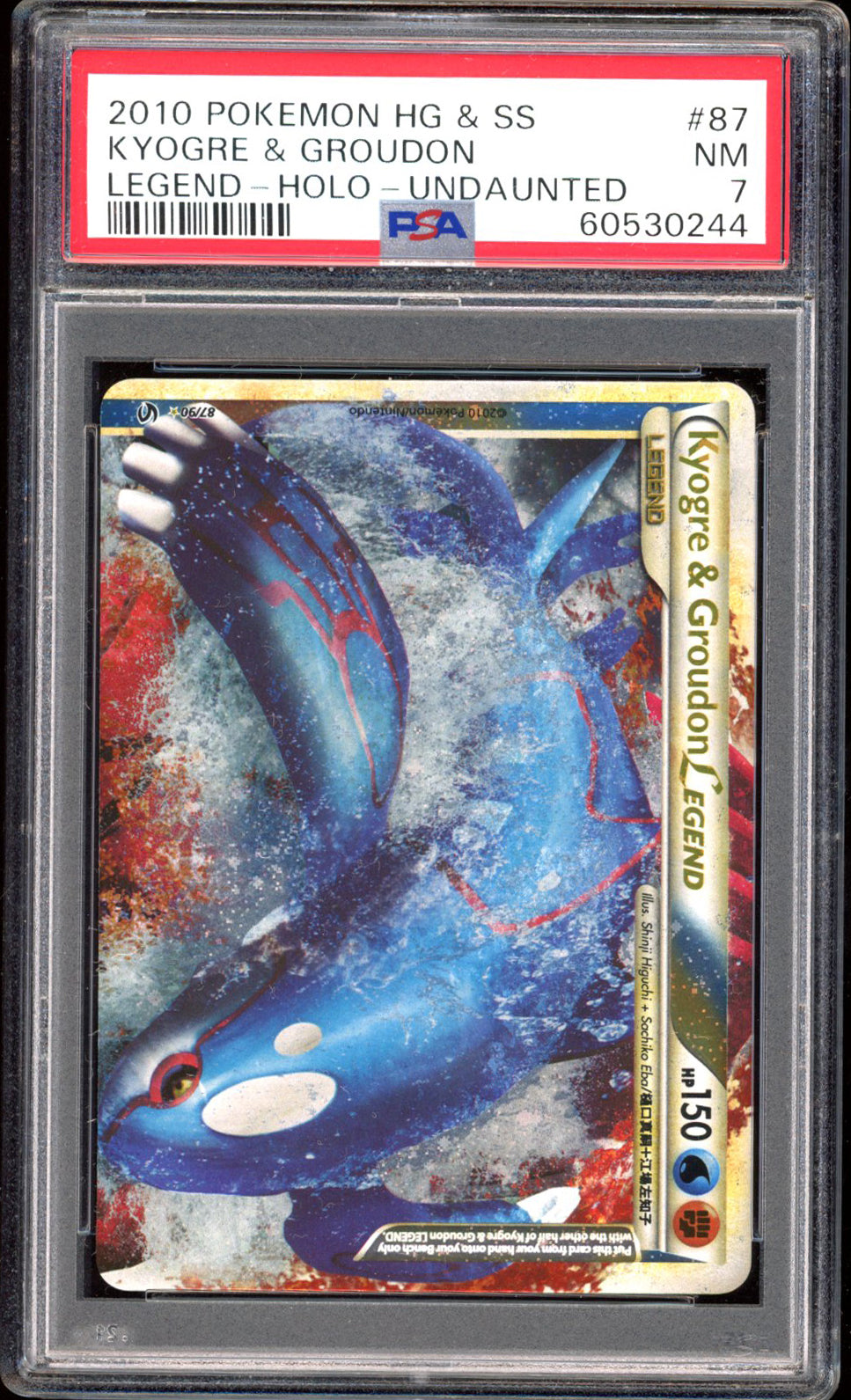 Kyogre & Groudon - Legend - Holo (PSA 7) - Undaunted #87 - PokeRand