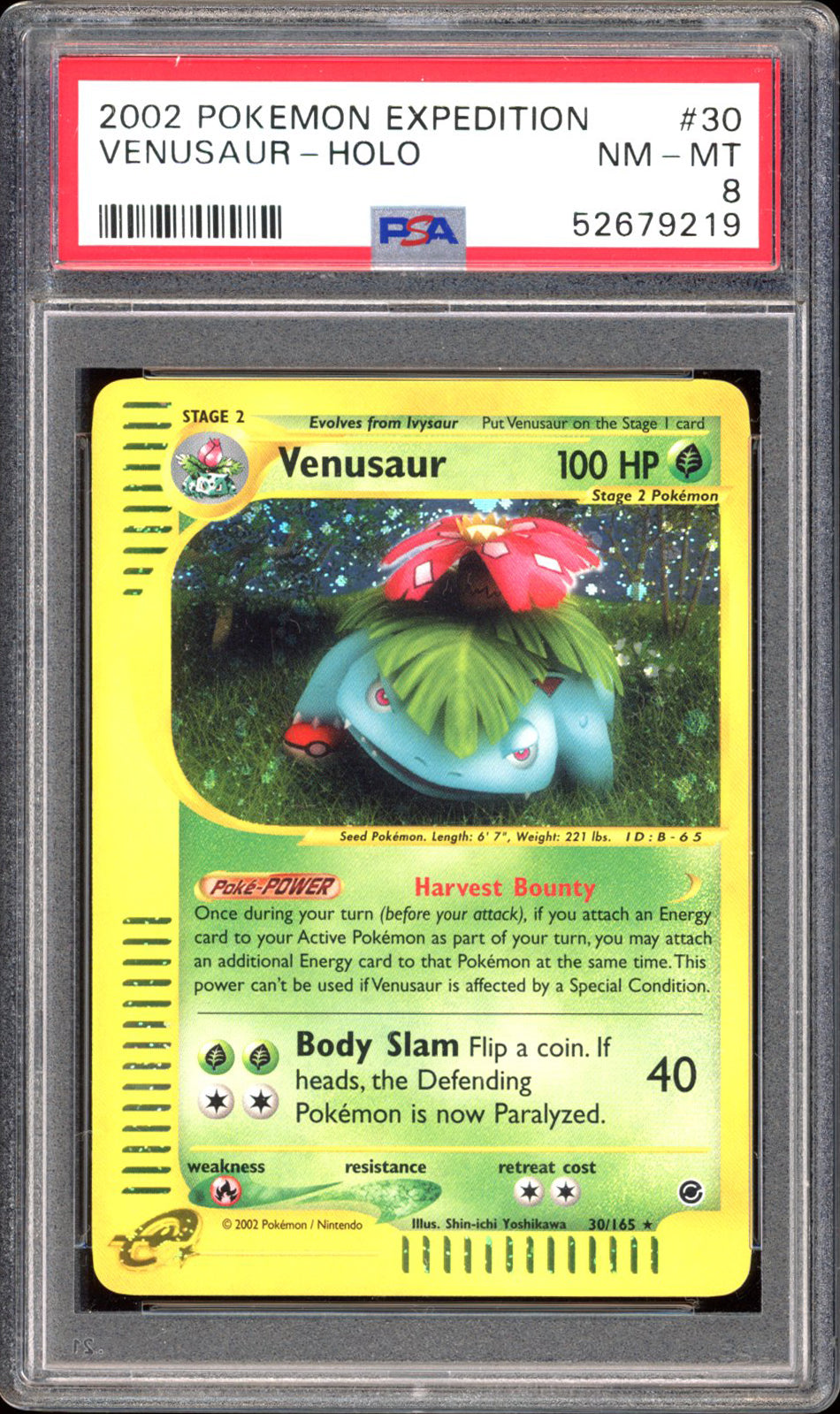 Venusaur - Holo - PSA 8 - Expedition - #30 - PokeRand