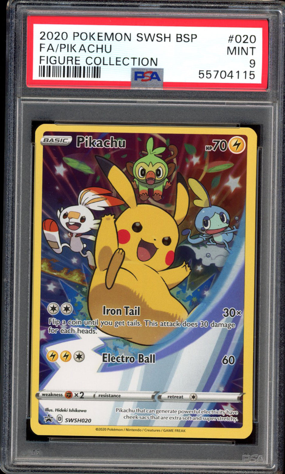 Pikachu Figure Collection - Full Art - SWSH020 - PSA 9 - Promo - PokeRand