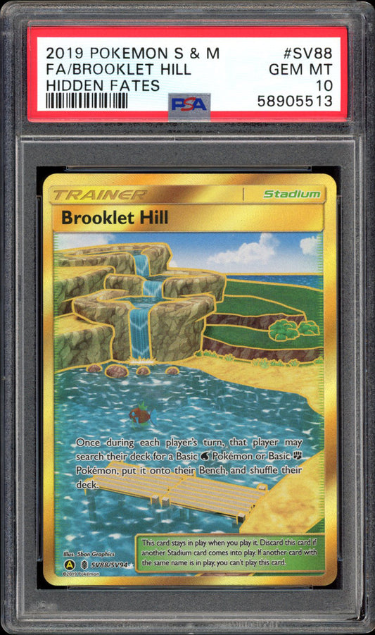 Brooklet Hill - Full Art - SV88/SV94 - PSA 10 - Hidden Fates - PokeRand