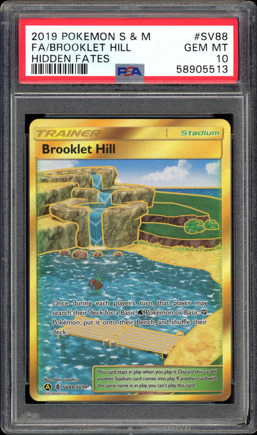 Brooklet Hill - Full Art - SV88/SV94 - PSA 10 - Hidden Fates - PokeRand