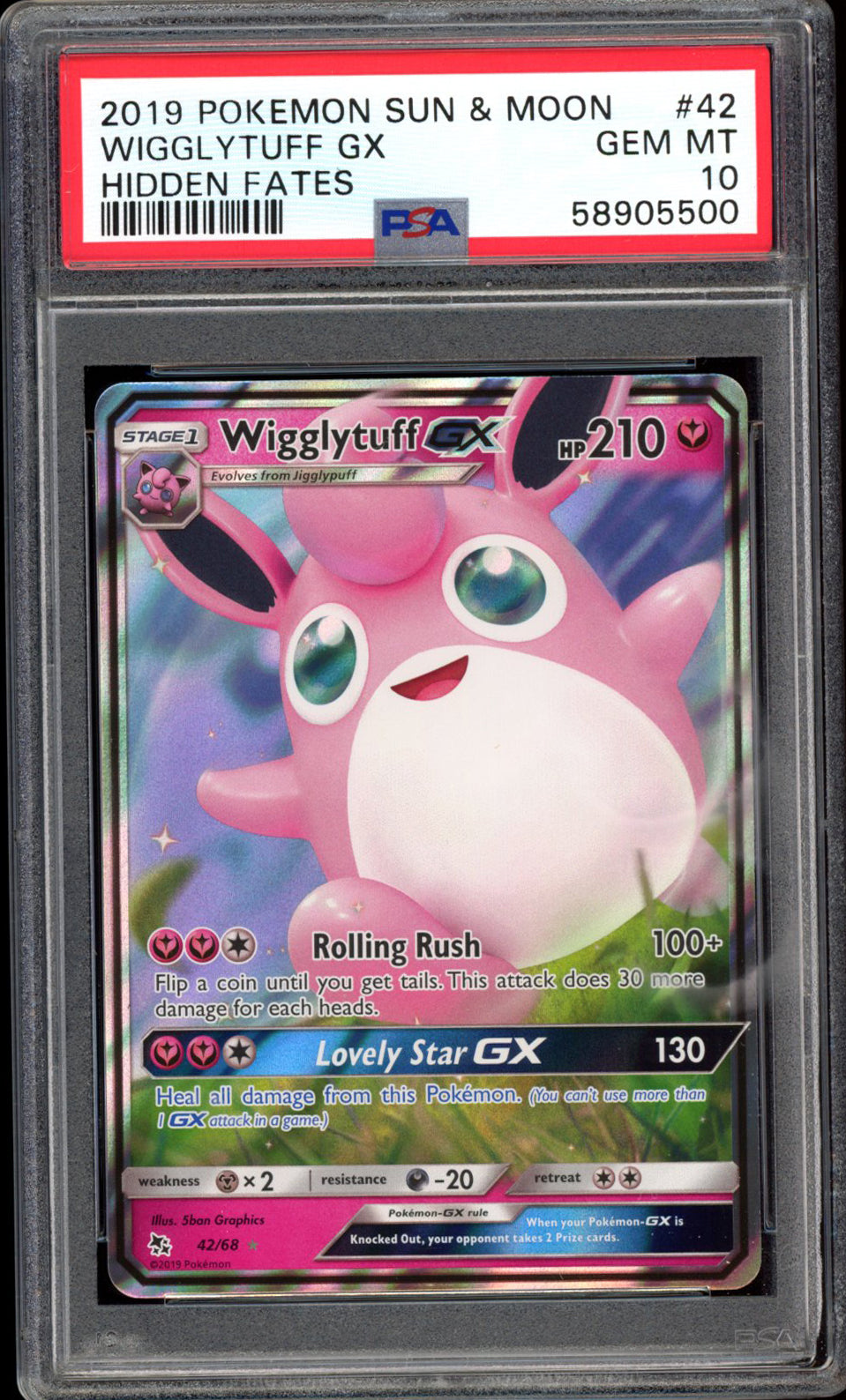 Wigglytuff GX - 042/068 - PSA 10 - Hidden Fates - PokeRand