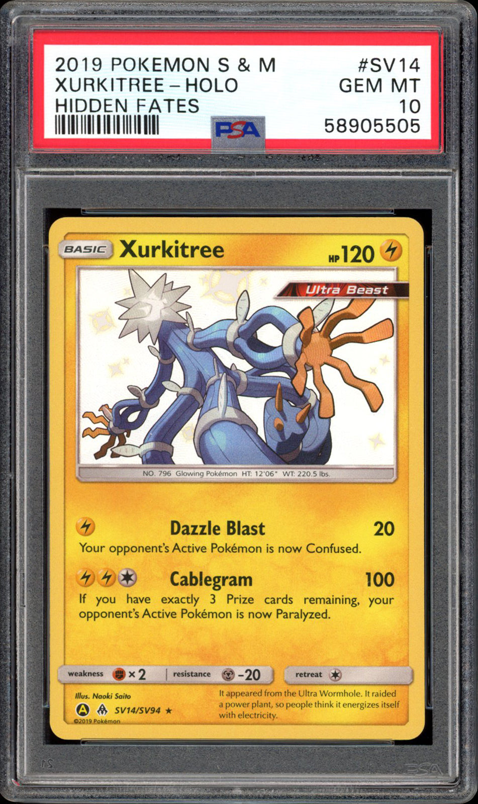 Xurkitree - PSA 10 - SV14/SV94 - Hidden Fates - PokeRand