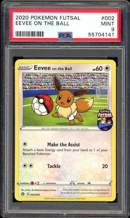 Eevee On The Ball - 002/005 - PSA 9 - PokeRand