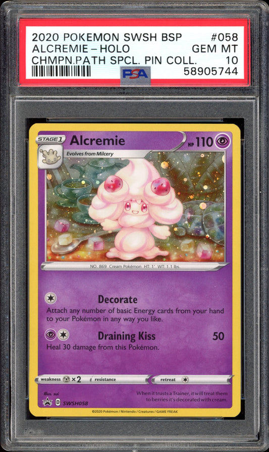 Alcremie - Holo - SWSH058 - PSA 10 - Promo - PokeRand