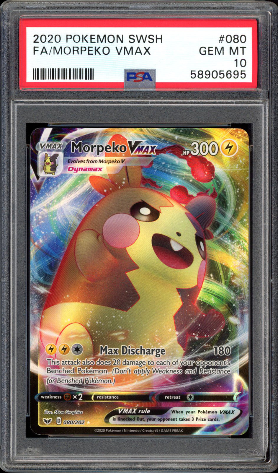 Morpeko VMAX - 080/202 - PSA 10 - Sword & Shield - PokeRand