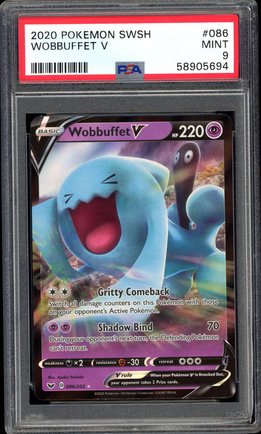 Wobbuffet V - 086/202 - PSA 9 - Sword & Shield - PokeRand