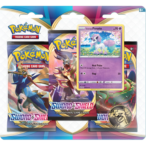 3 Pack Blister (Ponyta) - Sword & Shield - PokeRand