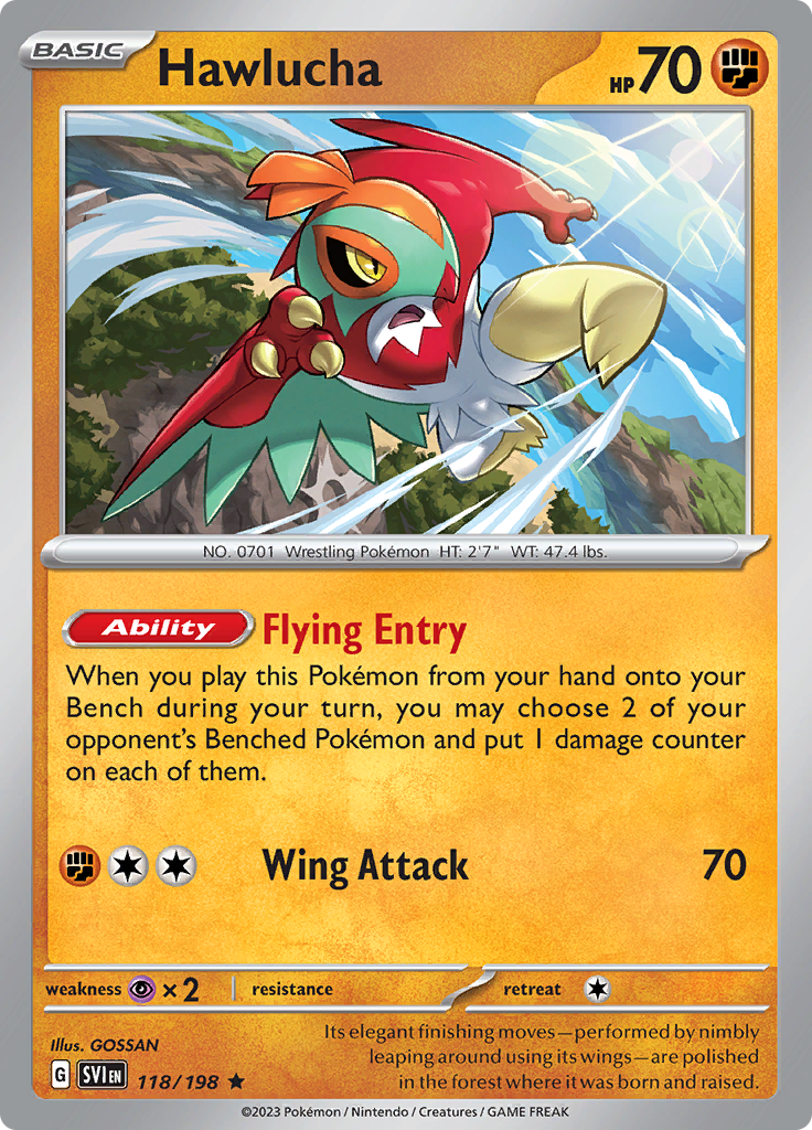 Hawlucha (118/198) Holo Scarlet & Violet - PokeRand