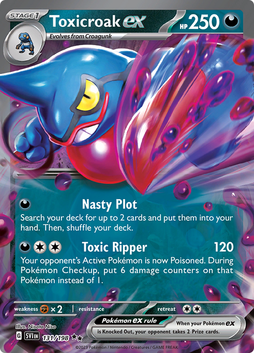 Toxicroak ex (131/198) Holo Scarlet & Violet - PokeRand