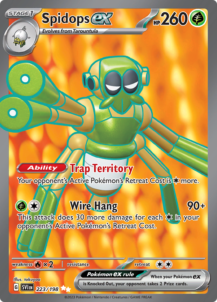 Spidops ex (223/198) Full Art Scarlet & Violet - PokeRand