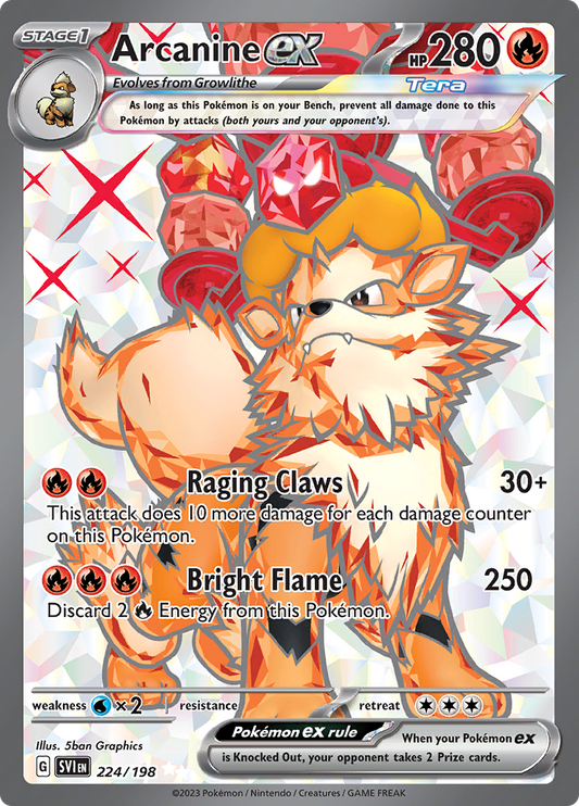 Arcanine ex (224/198) Full Art Scarlet & Violet - PokeRand