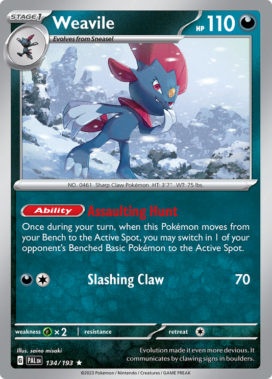 Weavile (134/193) Holo Paldea Evolved - PokeRand