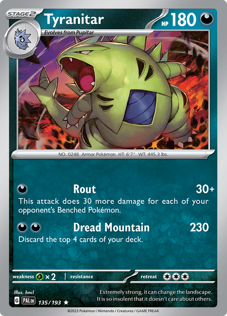 Tyranitar (135/193) Holo Paldea Evolved - PokeRand