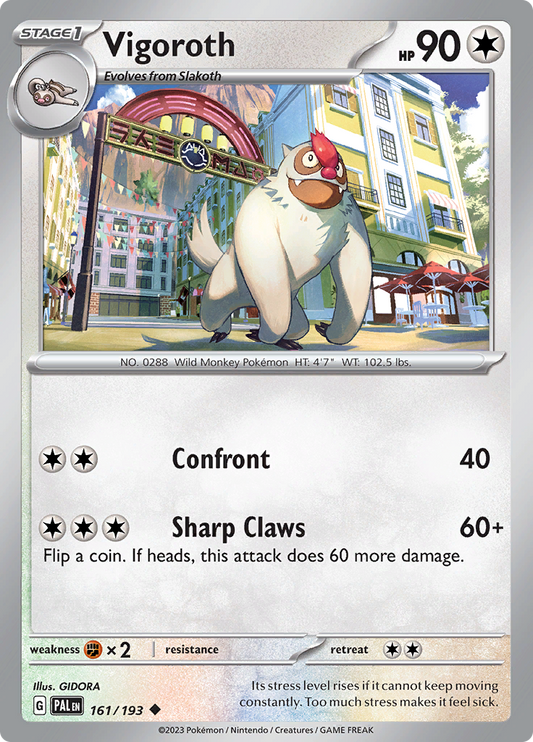 Vigoroth (161/193) Uncommon Paldea Evolved - PokeRand