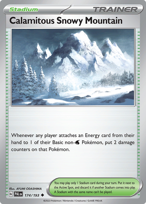 Calamitous Snowy Mountain (174/193) Uncommon Paldea Evolved - PokeRand