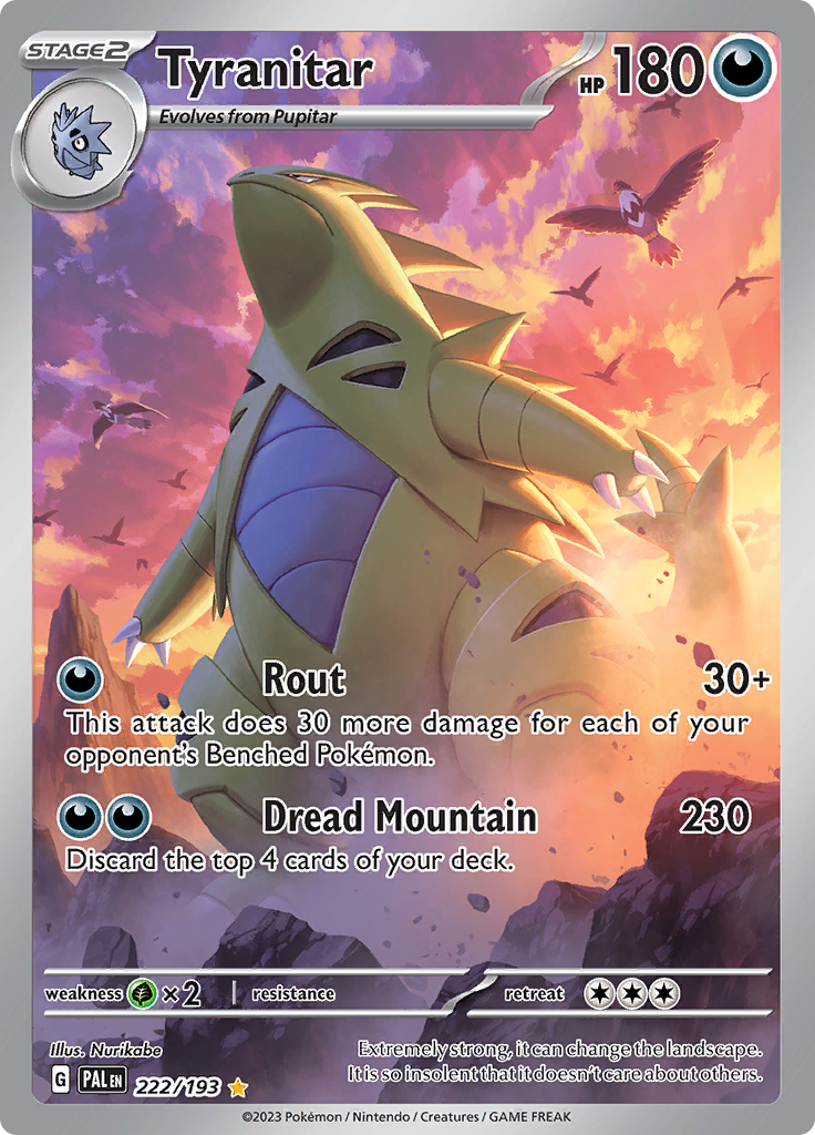 Tyranitar (222/193) Illustration Rare Paldea Evolved - PokeRand