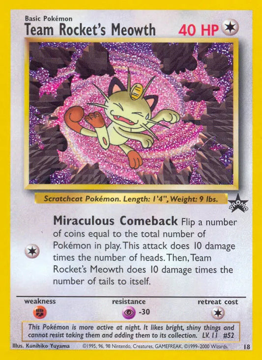 Team Rocket's Meowth WOTC Promo - Non Holo - 18 - PokeRand