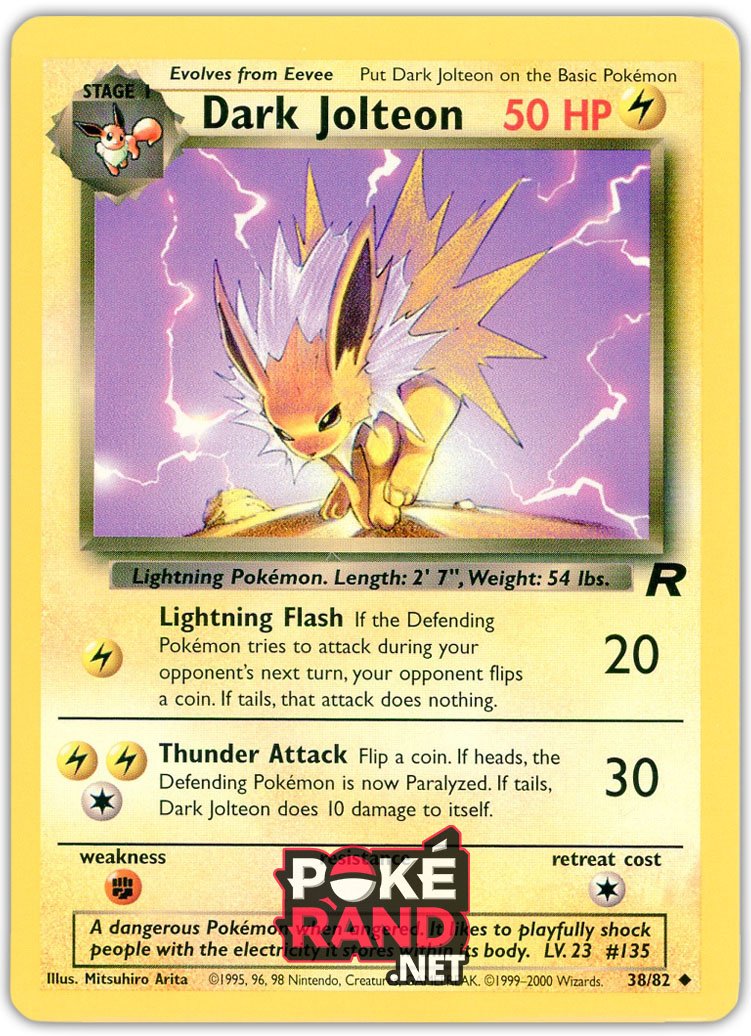 (38/82) Dark Jolteon - Uncommon - Team Rocket - PokeRand