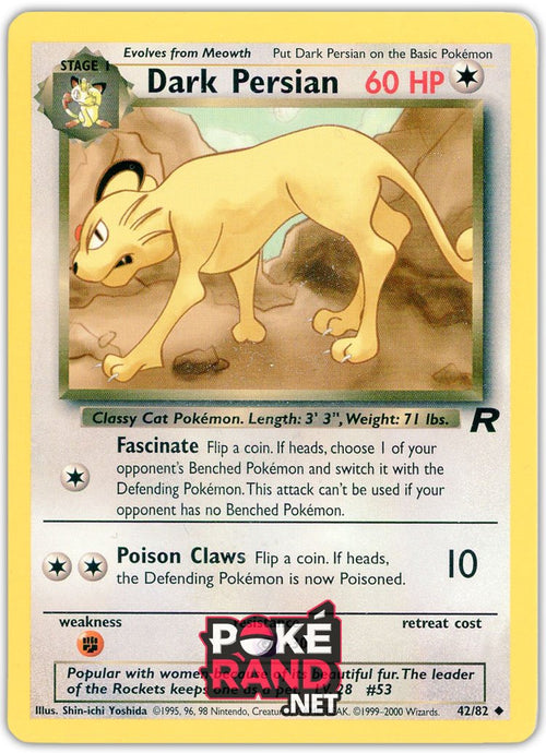 (42/82) Dark Persian - Uncommon - Team Rocket - PokeRand