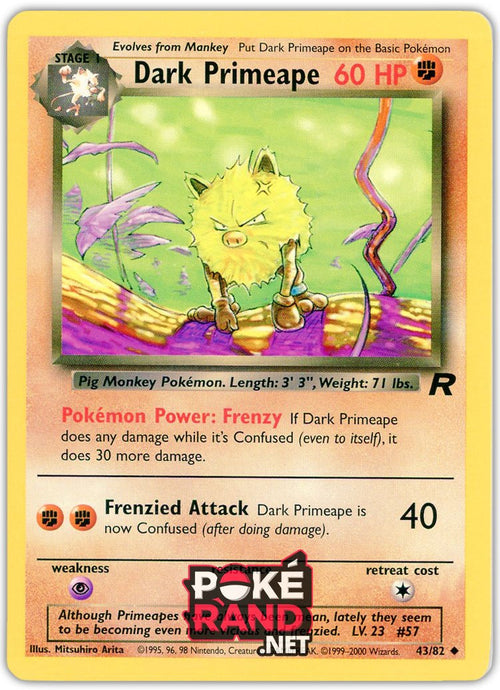 (43/82) Dark Primeape - Uncommon - Team Rocket - PokeRand