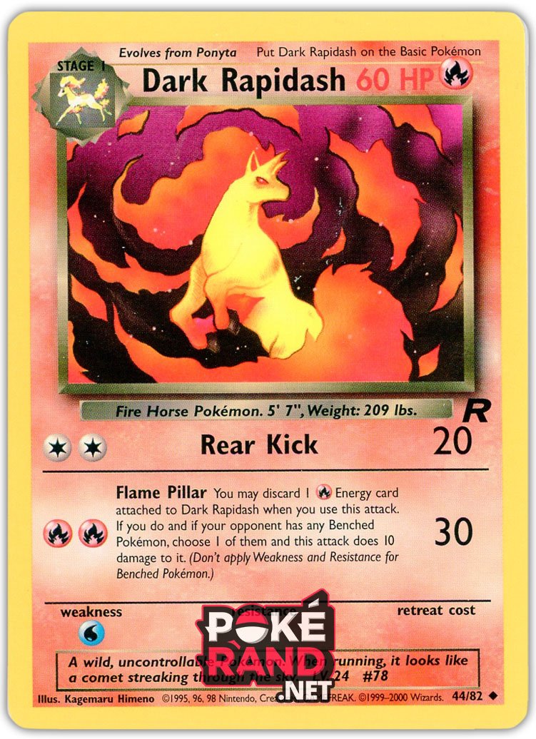 (44/82) Dark Rapidash - Uncommon - Team Rocket - PokeRand