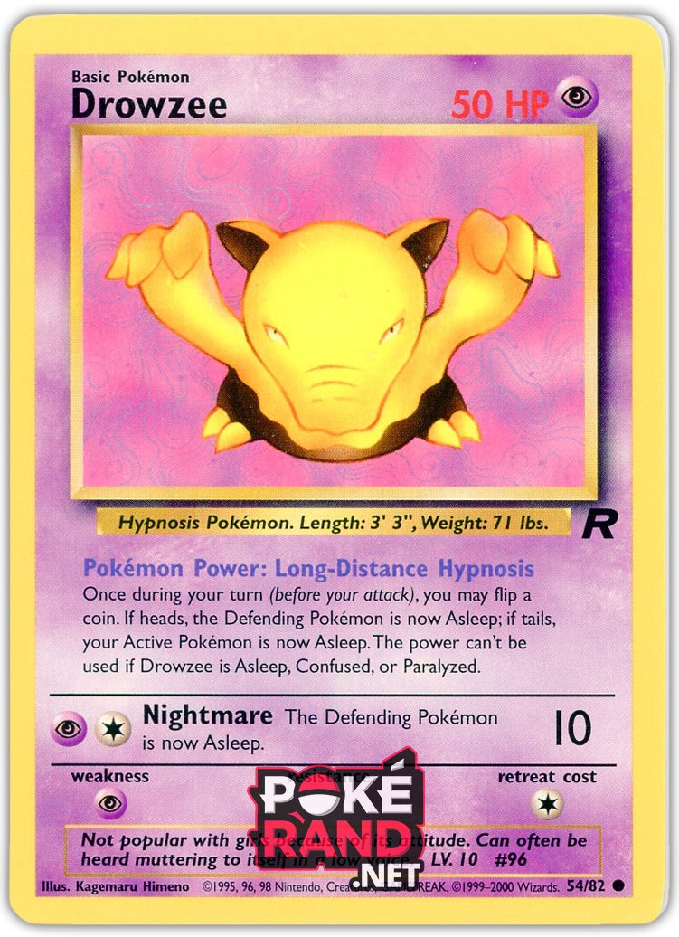 (54/82) Drowzee - Common - Team Rocket - PokeRand